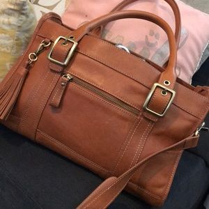 Tan leather bag